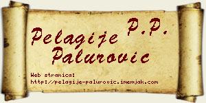 Pelagije Palurović vizit kartica